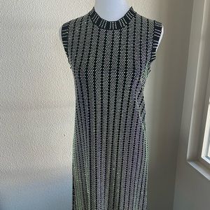 Gucci Crystal Embroidered Ribbed Knit Dress